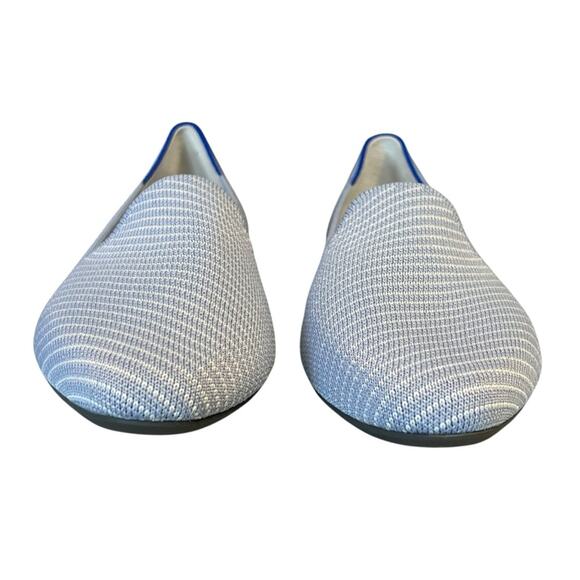 Rothy’s Women’s Sz 7 Blue Almond Toe Loafer Robin Twill Slip On Washable Comfort - Picture 7 of 10